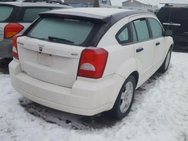 1B3HB48B78D739950 - 2008 DODGE CALIBER SX WHITE photo 4