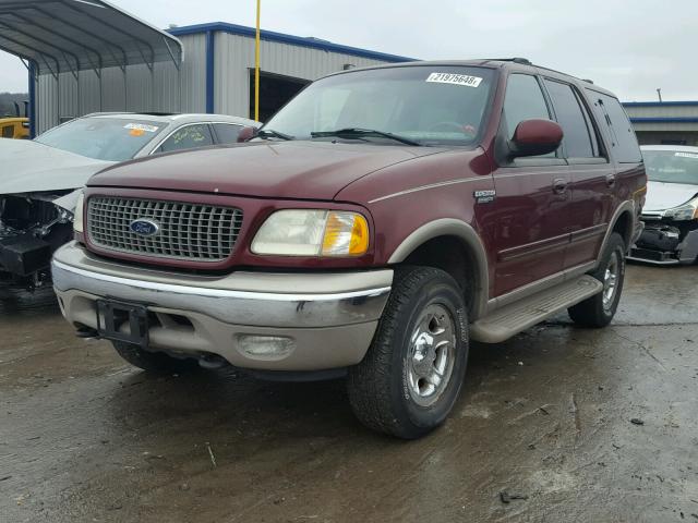1FMFU18L3YLC22458 - 2000 FORD EXPEDITION MAROON photo 2
