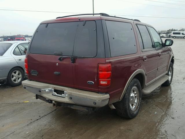 1FMFU18L3YLC22458 - 2000 FORD EXPEDITION MAROON photo 4