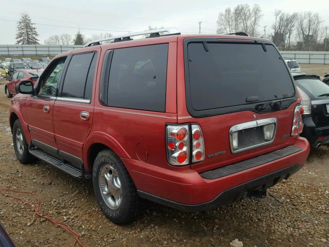 5LMPU28L9XLJ02248 - 1999 LINCOLN NAVIGATOR წითელი ფოტო 3