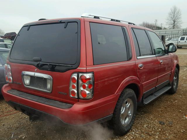 5LMPU28L9XLJ02248 - 1999 LINCOLN NAVIGATOR წითელი ფოტო 4