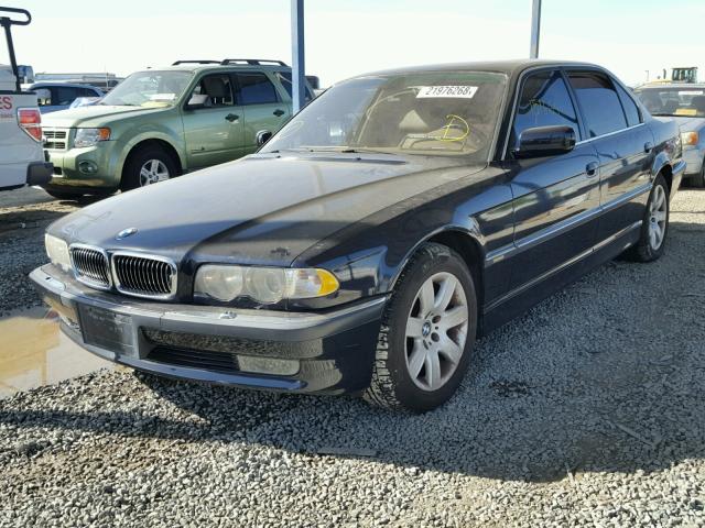 WBAGH834X1DP26346 - 2001 BMW 740 IL BLUE photo 2