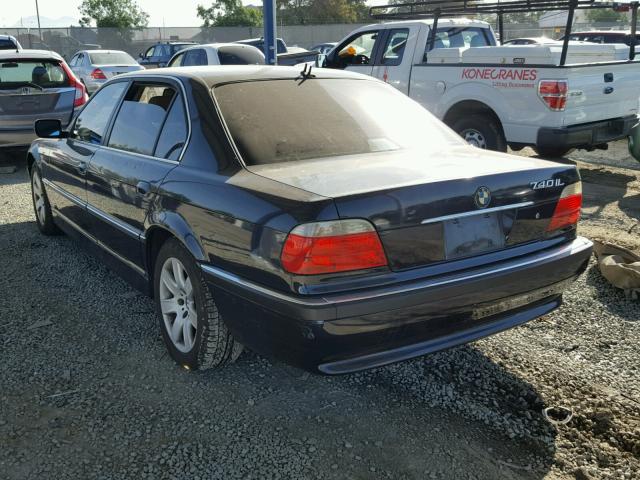 WBAGH834X1DP26346 - 2001 BMW 740 IL BLUE photo 3