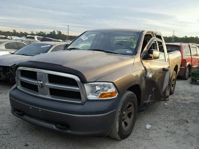 1D3HB18T39S747120 - 2009 DODGE RAM 1500 BROWN photo 2