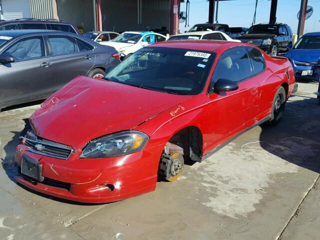 2G1WJ15K679210702 - 2007 CHEVROLET MONTE CARL RED photo 2