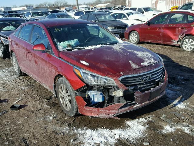 5NPE24AF4FH243400 - 2015 HYUNDAI SONATA SE BURGUNDY photo 1