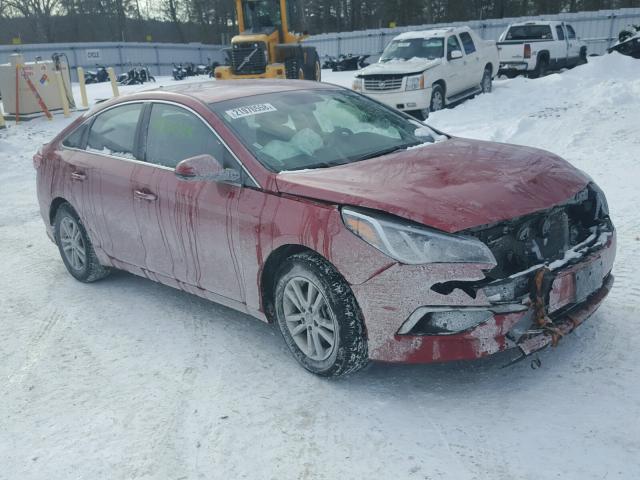 5NPE24AF5HH537309 - 2017 HYUNDAI SONATA SE RED photo 1