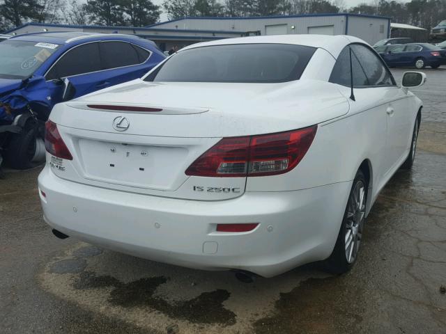 JTHFF2C28A2513292 - 2010 LEXUS IS 250 WHITE photo 4