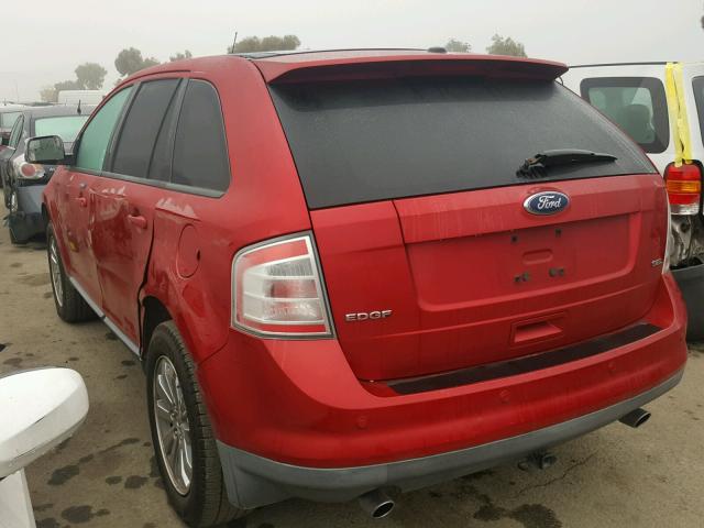 2FMDK3JC0ABA01909 - 2010 FORD EDGE SEL RED photo 3