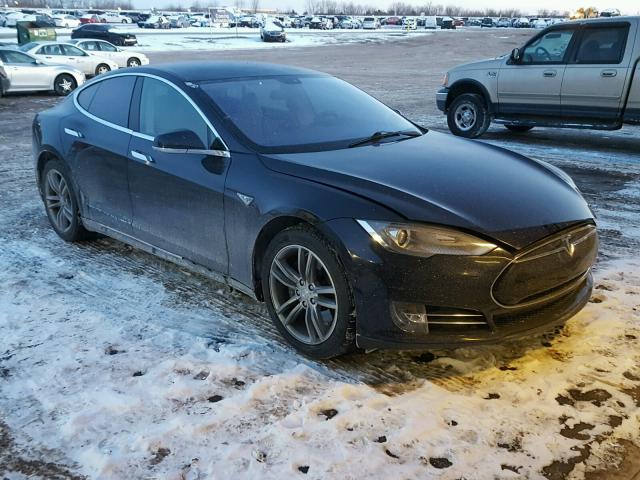 5YJSA1H19EFP36579 - 2014 TESLA MODEL S BLUE photo 1