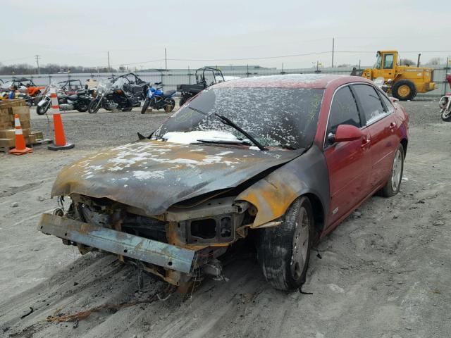 2G1WD58C581325097 - 2008 CHEVROLET IMPALA SUP RED photo 2