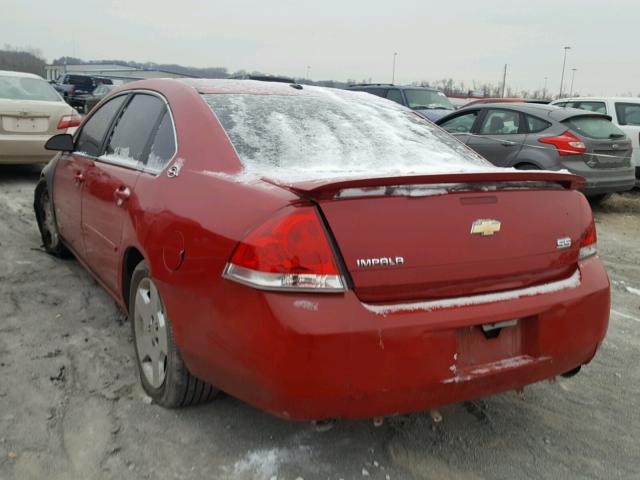 2G1WD58C581325097 - 2008 CHEVROLET IMPALA SUP RED photo 3