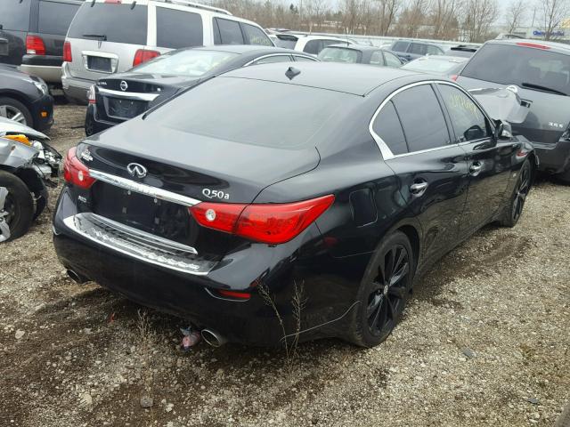 JN1BV7AR6EM699587 - 2014 INFINITI Q50 BASE BLACK photo 4