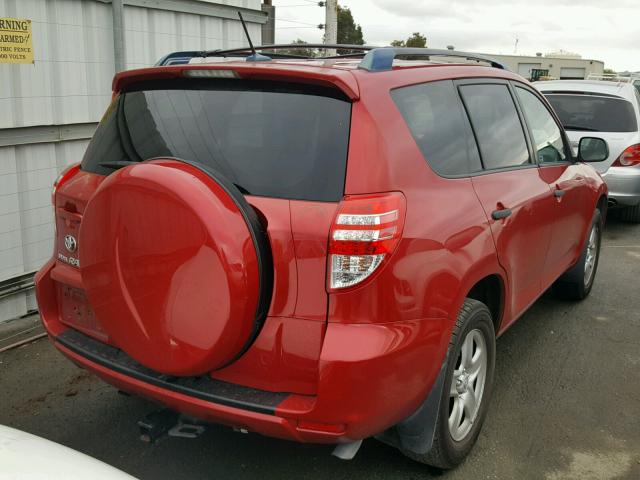 JTMZF33V595001448 - 2009 TOYOTA RAV4 RED photo 4