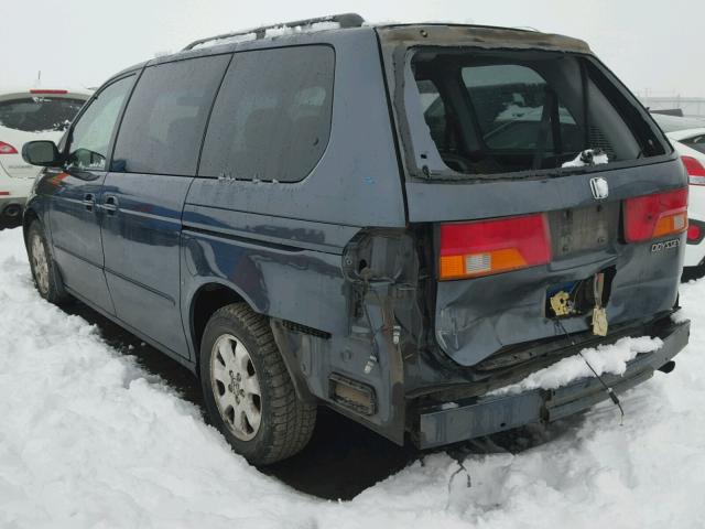 5FNRL18994B038650 - 2004 HONDA ODYSSEY EX GRAY photo 3