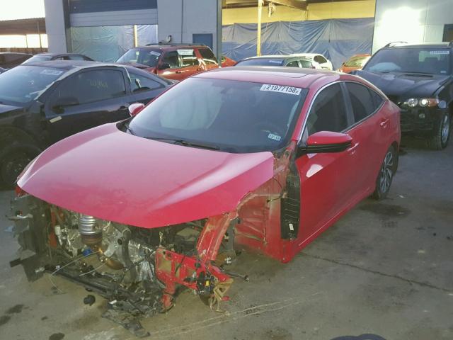 2HGFC2F75HH508684 - 2017 HONDA CIVIC EX წითელი ფოტო 2