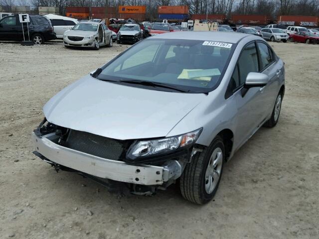 19XFB2F50FE109836 - 2015 HONDA CIVIC LX SILVER photo 2