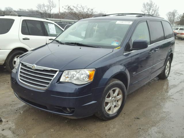 2A8HR54P08R759786 - 2008 CHRYSLER TOWN & COU BLUE photo 2