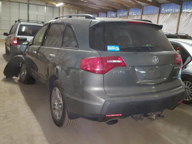 2HNYD28257H505556 - 2007 ACURA MDX GREEN photo 3