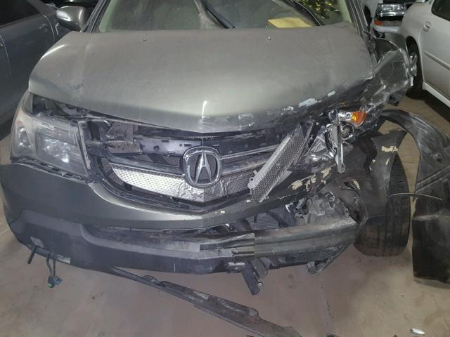 2HNYD28257H505556 - 2007 ACURA MDX GREEN photo 7