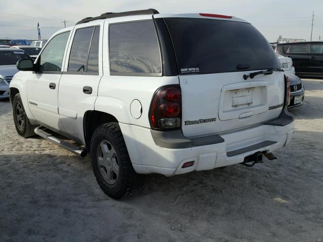 1GNDS13S222468051 - 2002 CHEVROLET TRAILBLAZE WHITE photo 3