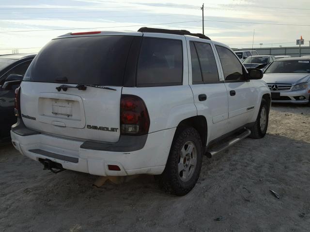 1GNDS13S222468051 - 2002 CHEVROLET TRAILBLAZE WHITE photo 4