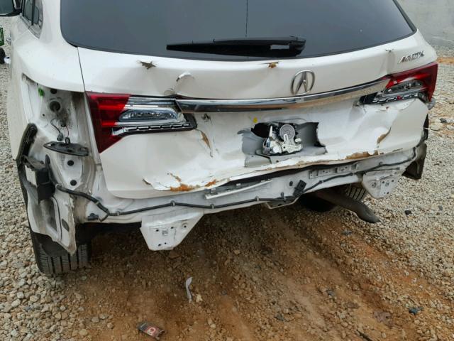 5FRYD3H86EB013202 - 2014 ACURA MDX ADVANC WHITE photo 9