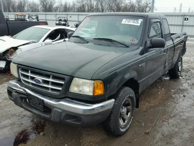 1FTYR14V61PB61692 - 2001 FORD RANGER SUP GREEN photo 2