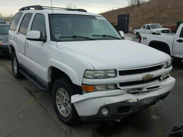 1GNEK13T91R218356 - 2001 CHEVROLET TAHOE K150 WHITE photo 1