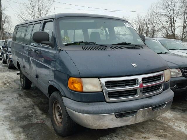 2B5WB35Z31K539024 - 2001 DODGE RAM WAGON BLUE photo 1