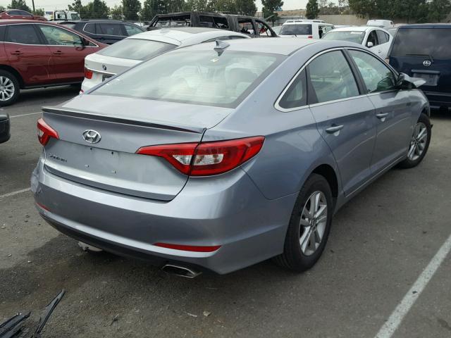 5NPE24AFXHH579829 - 2017 HYUNDAI SONATA SE SILVER photo 4