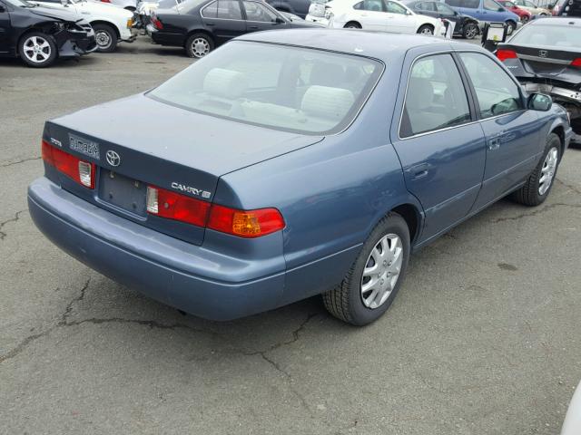 4T1BG22K91U833347 - 2001 TOYOTA CAMRY CE BLUE photo 4