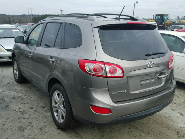 5XYZK3AB5CG124315 - 2012 HYUNDAI SANTA FE L GRAY photo 3