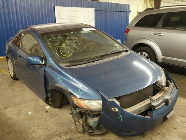 2HGFG12647H531562 - 2007 HONDA CIVIC LX BLUE photo 1