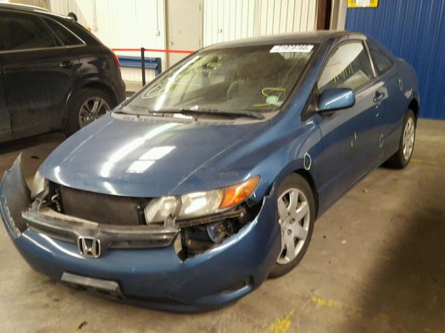 2HGFG12647H531562 - 2007 HONDA CIVIC LX BLUE photo 2