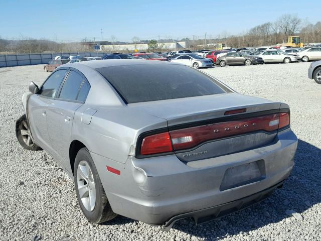 2B3CL3CG4BH545181 - 2011 DODGE CHARGER SILVER photo 3