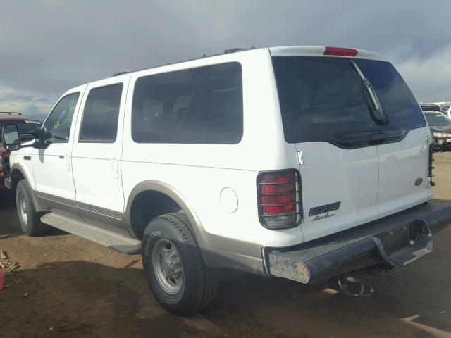 1FMSU45F03EA35688 - 2003 FORD EXCURSION WHITE photo 3