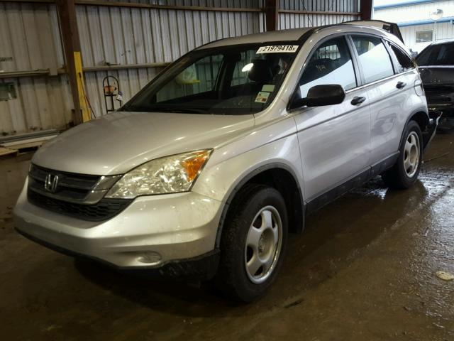 5J6RE3H37BL031380 - 2011 HONDA CR-V LX SILVER photo 2