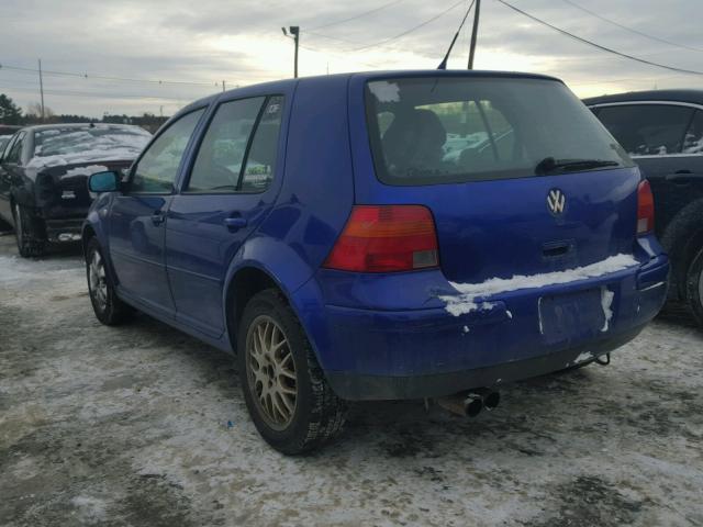 9BWGT61JX14045558 - 2001 VOLKSWAGEN GOLF GLS BLUE photo 3