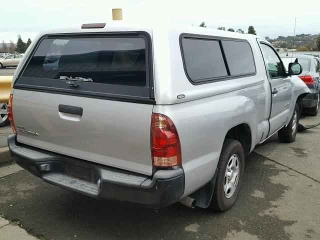 5TENX22N86Z203846 - 2006 TOYOTA TACOMA SILVER photo 4