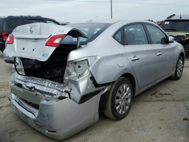 3N1AB7AP4DL719220 - 2013 NISSAN SENTRA SILVER photo 4