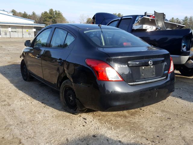 3N1CN7AP5EL855180 - 2014 NISSAN VERSA S BLACK photo 3