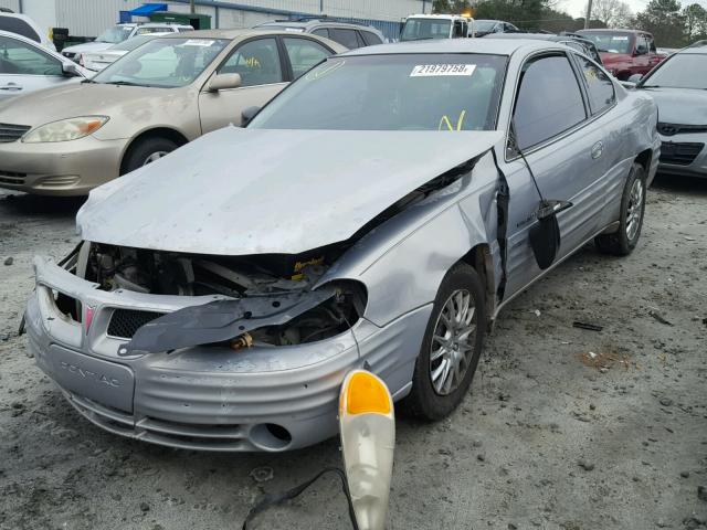 1G2NE12T3XM896578 - 1999 PONTIAC GRAND AM S SILVER photo 2