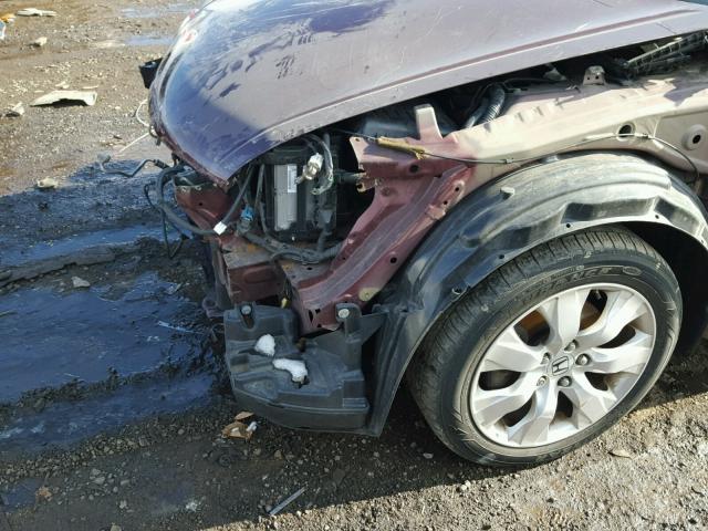 1HGCP26878A064397 - 2008 HONDA ACCORD EXL BURGUNDY photo 9