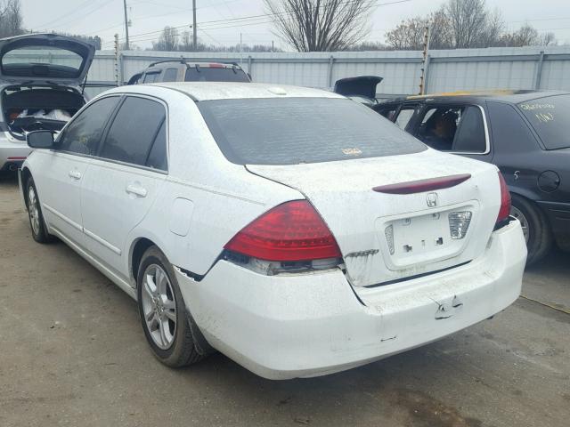 1HGCM56866A097396 - 2006 HONDA ACCORD EX WHITE photo 3