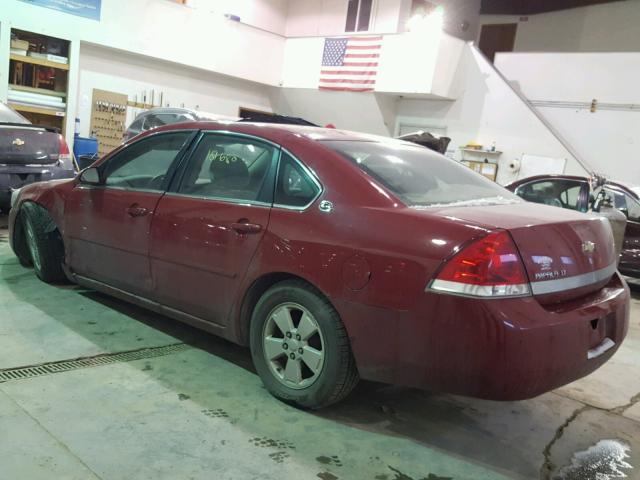 2G1WT58N989143697 - 2008 CHEVROLET IMPALA LT RED photo 3