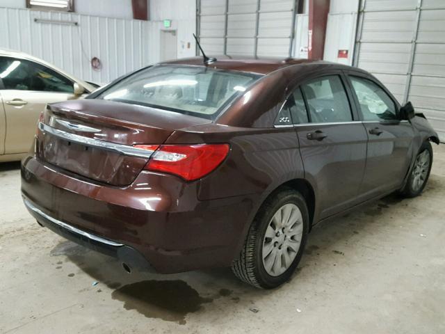 1C3CCBAG9DN726738 - 2013 CHRYSLER 200 LX BROWN photo 4