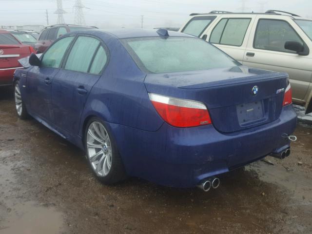 WBSNB93546B584663 - 2006 BMW M5 BLUE photo 3