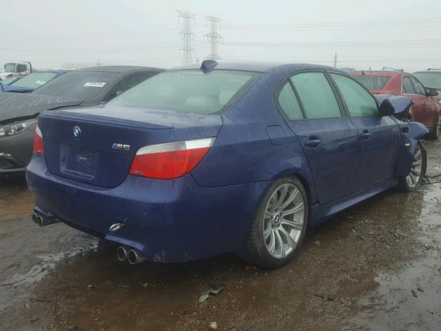 WBSNB93546B584663 - 2006 BMW M5 BLUE photo 4