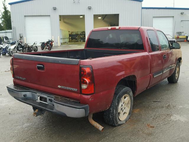 1GCEC19Z25Z134841 - 2005 CHEVROLET SILVERADO RED photo 4